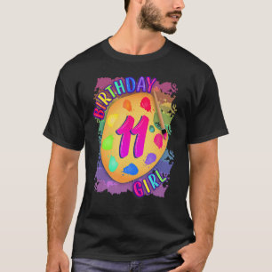 Geburtstagskind 11 Jahre Altes Kunstmalerei Party T-Shirt