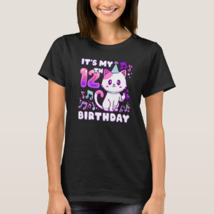 Geburtstagskind 12 Jahre alt, K-Pop Kätzchen mit F T-Shirt