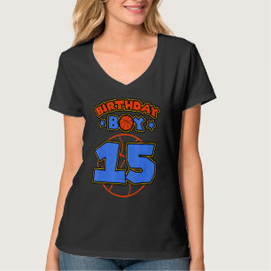 Geburtstagskind 15 Basketball Thema Tags Party 15. T-Shirt