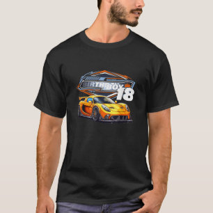 Geburtstagskind 18 Jahre Rennwagen 18. Geburtstag T-Shirt