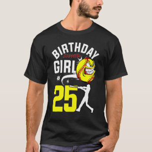 Geburtstagskind 25 Jahre Altes Softball Player The T-Shirt
