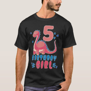 Geburtstagskind 5 Jahre alte Dinosaurier Matching T-Shirt