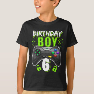Geburtstagskind 6 Video Game Controller Gamer 6th  T-Shirt