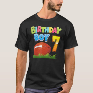 Geburtstagskind 7 Jahre alt 7. Geburtstag Fußball  T-Shirt