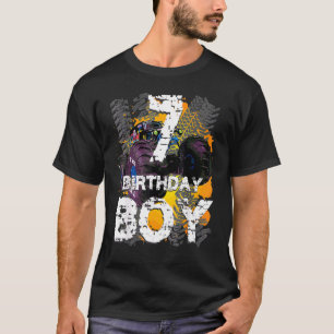 Geburtstagskind 7 Jahre alter Monster Truck Matchi T-Shirt