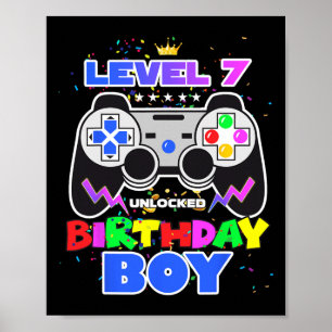 Geburtstagskind der Stufe 7 Entsperrtes Videospiel Poster