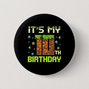 Geburtstagskind Es ist mein 10. Geburtstag Gamer P Button