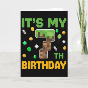 Geburtstagskind Es ist mein 7. Geburtstagsgamer Pi Karte