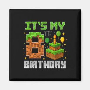 Geburtstagskind Es ist mein 8. Geburtstag Gamer Pi Magnet