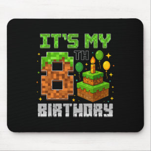 Geburtstagskind Es ist mein 8. Geburtstag Gamer Pi Mousepad