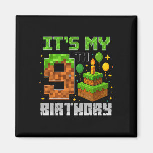 Geburtstagskind Es ist mein 9. Geburtstag Gamer Pi Magnet