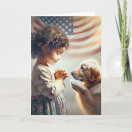 Geburtstagskind Gebet mit Goldenem Retriever Karte