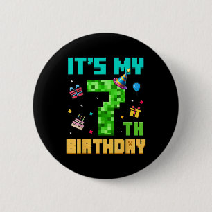 Geburtstagskind hat mein 7. Geburtstagsvideo-Game Button