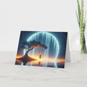 Geburtstagskind im Mondwasser Karte