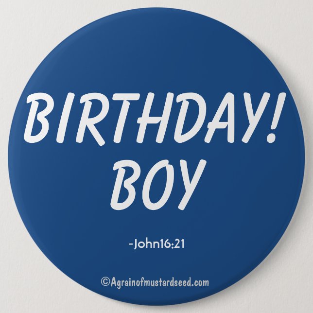 Geburtstagskind John 16:21 Button (Vorderseite)