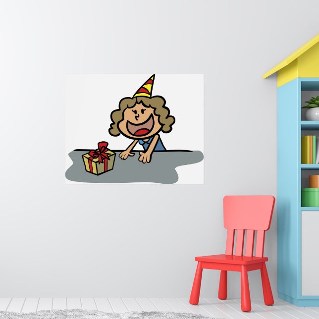 Geburtstagskind mit Geschenk Poster (Von Creator hochgeladen)