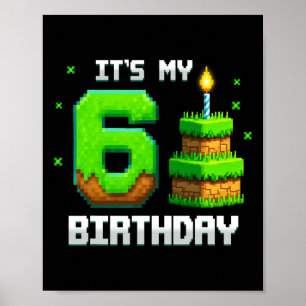 Geburtstagskind-Shirt Es ist mein 6. Geburtstag Poster