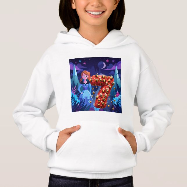 Geburtstagskind um 7 Uhr Hoodie (Vorderseite)