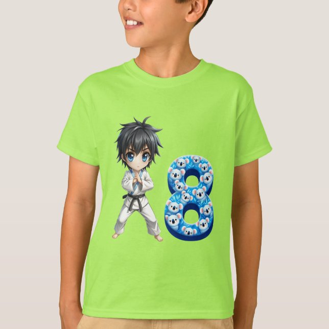 Geburtstagskind um 8 Uhr T-Shirt (Vorderseite)