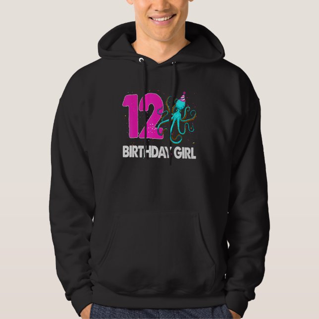 Geburtstagskinder 12 Octopus-Liebe Hoodie (Vorderseite)