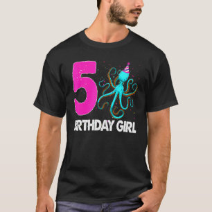Geburtstagskinder 5 Oktopus Liebe T-Shirt