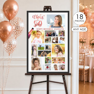 Geburtstagskinder bis JAHRE Rose Gold 18 Fotos Poster