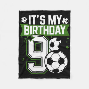 Geburtstagskinder-Shirts 9 Fußball Es ist mein 9. Fleecedecke