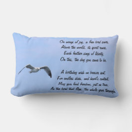Geburtstagskissen mit poetischen Wünschen Lendenkissen