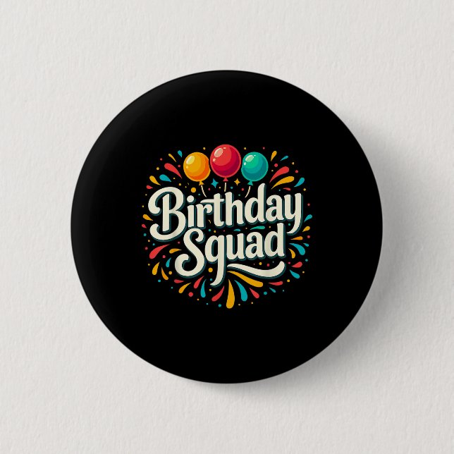 Geburtstagskolade Party Matching Button (Vorderseite)