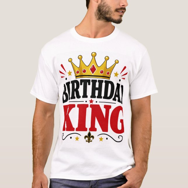 Geburtstagskönig T-Shirt (Vorderseite)