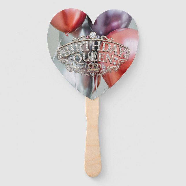 Geburtstagskönigin-Ballons Set von Fans Fächer (Vorderseite)