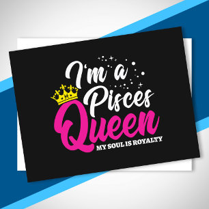 Geburtstagskönigin Fische Astrologie Februar März Postkarte