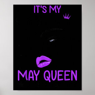 Geburtstagskönigin happy birthday lila Mädchen Poster