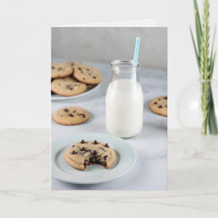 Geburtstagskorb Chip Cookies und Milch Karte