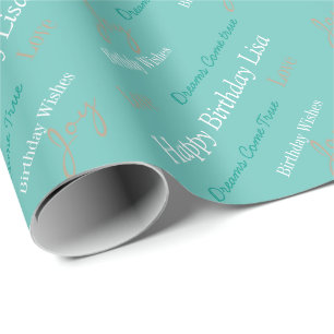 Geburtstagskorb-Individuelle Name Geschenkpapier