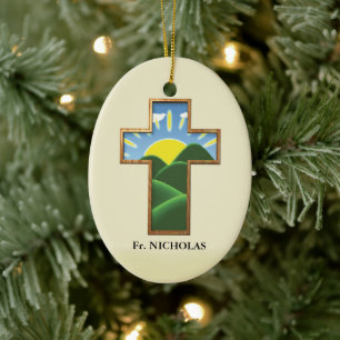 Geburtstagskreuz Personalisiert Keramik Ornament