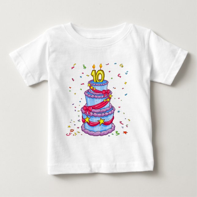 Geburtstagskuchen Baby T-shirt (Vorderseite)