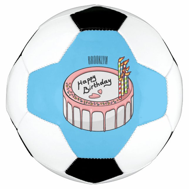 Geburtstagskuchen-Cartoon Fußball (Vorderseite)