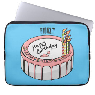 Geburtstagskuchen-Cartoon Laptopschutzhülle