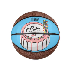 Geburtstagskuchen-Cartoon Mini Basketball