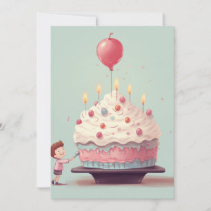 Geburtstagskuchen, Eiscreme, Geburtstag Einladung