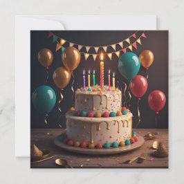 Geburtstagskuchen Feiertagskarte
