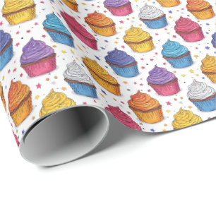 Geburtstagskuchen-Geschenkverpackungspapier Geschenkpapier