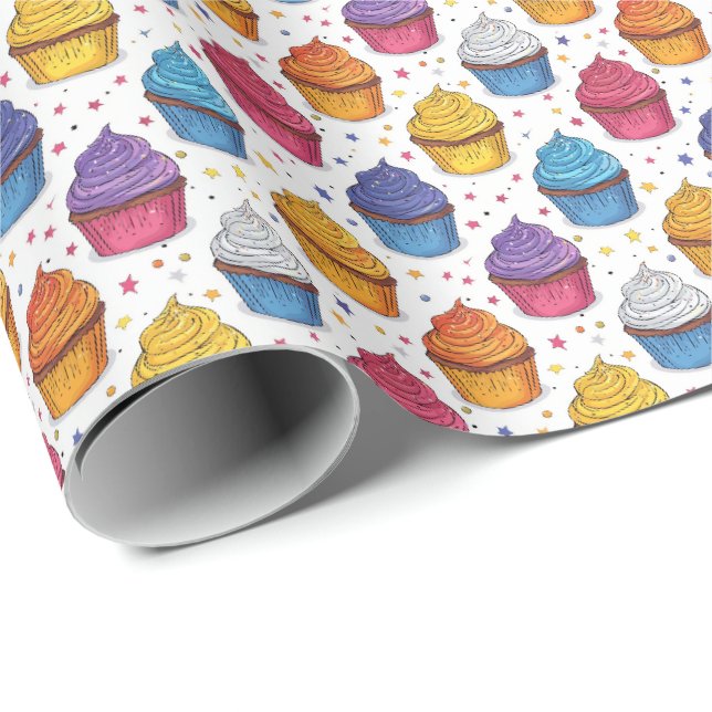 Geburtstagskuchen-Geschenkverpackungspapier Geschenkpapier (Rolleneckpunkt)