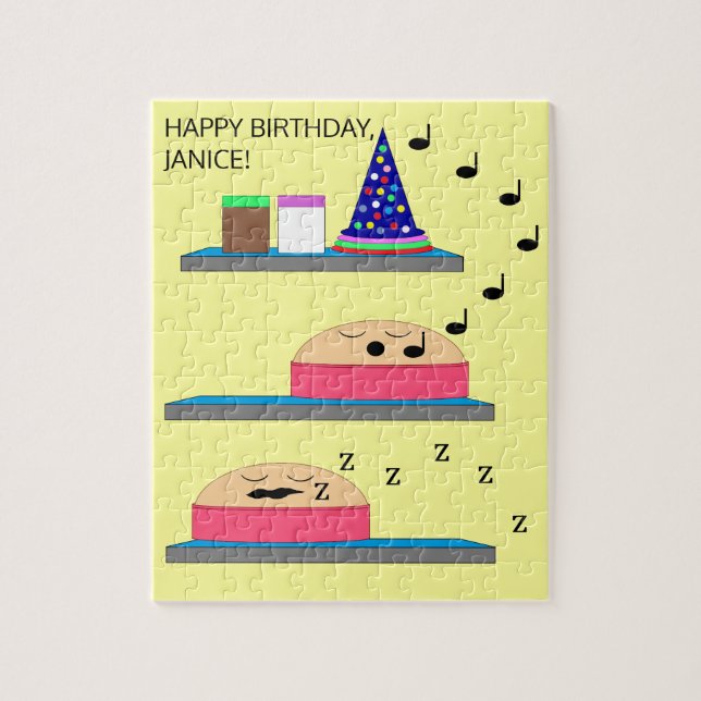 Geburtstagskuchen Gewartet Mattiert Puzzle (Vertikal)