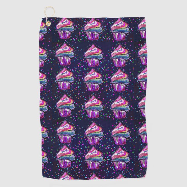 Geburtstagskuchen Golfhandtuch (Vorderseite)