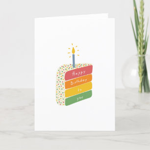 Geburtstagskuchen Happy Birthday Card Dankeskarte