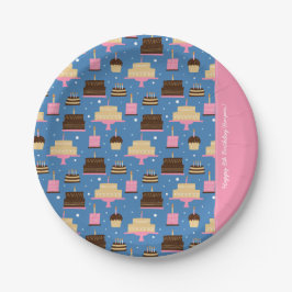 Geburtstagskuchen Individuelle Name + Gruß Pappteller