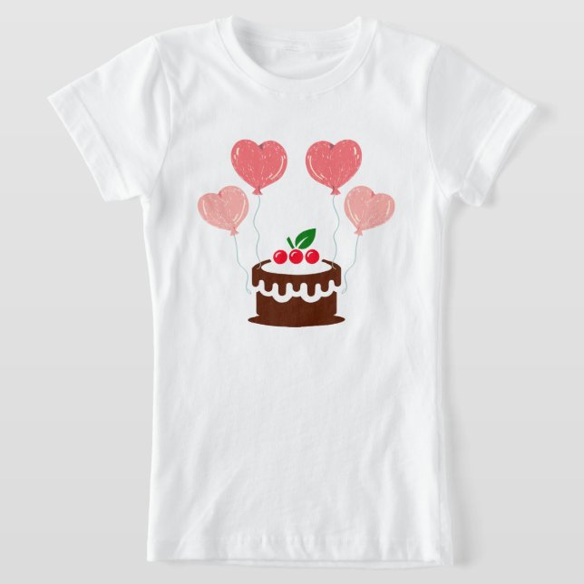 Geburtstagskuchen-Mädchen T-Shirt (Ablage )