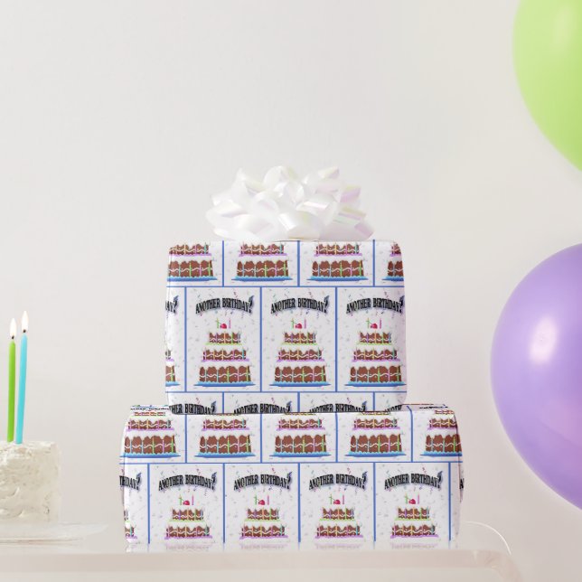 Geburtstagskuchen mit Confetti-Umschlagpapier Geschenkpapier (Partygeschenke)
